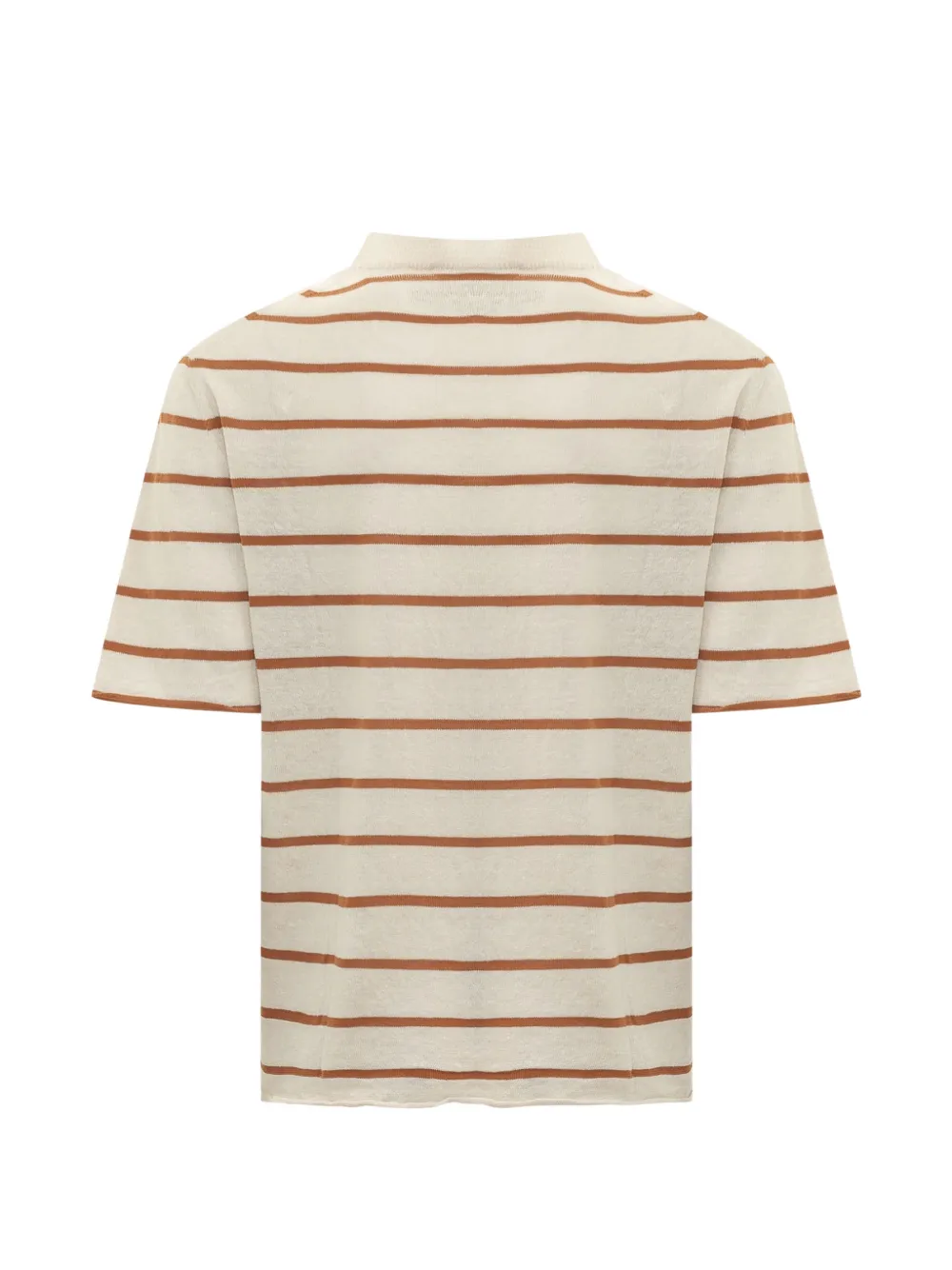 AMARANTO Gestreepte trui met korte mouwen Beige