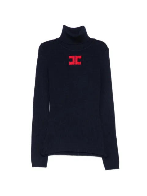 Elisabetta Franchi La Mia Bambina pull en maille nervurée à logo brodé