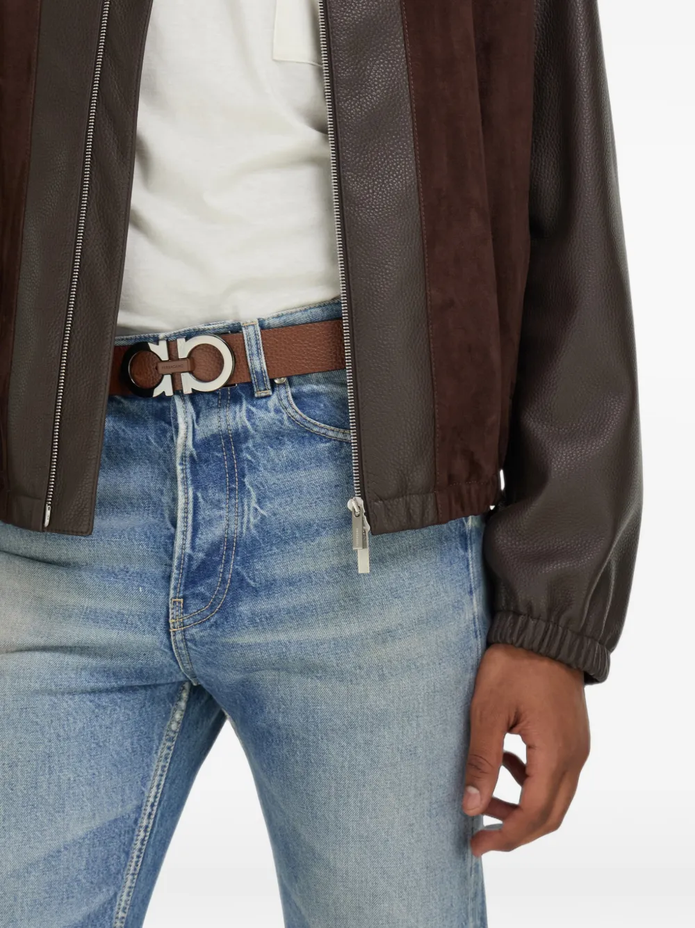 Ferragamo Verstelbare riem Bruin