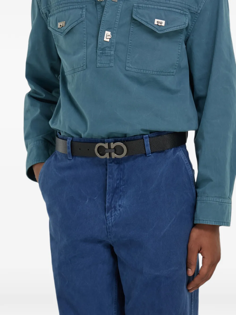 Ferragamo Verstelbare riem Blauw