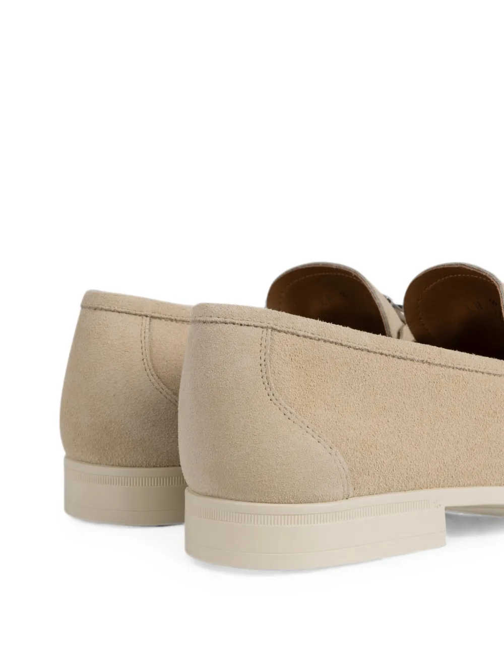 Ferragamo Gancini ornament loafers Beige