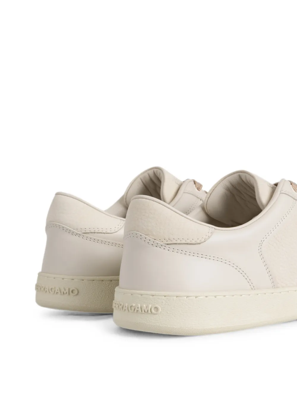 Ferragamo low-top sneakers with signature Beige