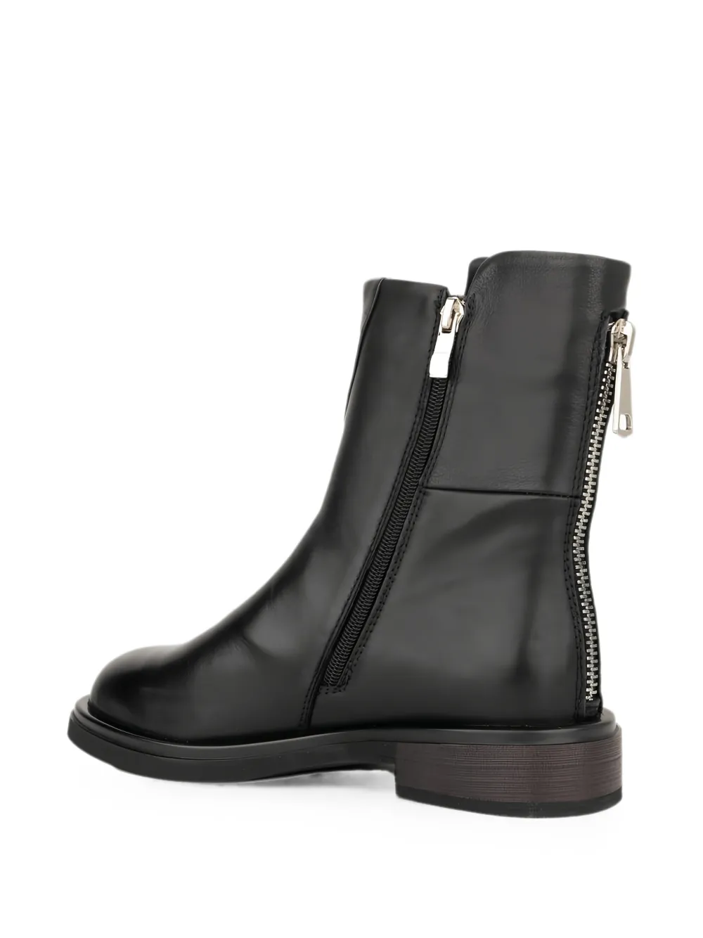 LINDA BAUMANN rear zip-fastening ankle boots Zwart