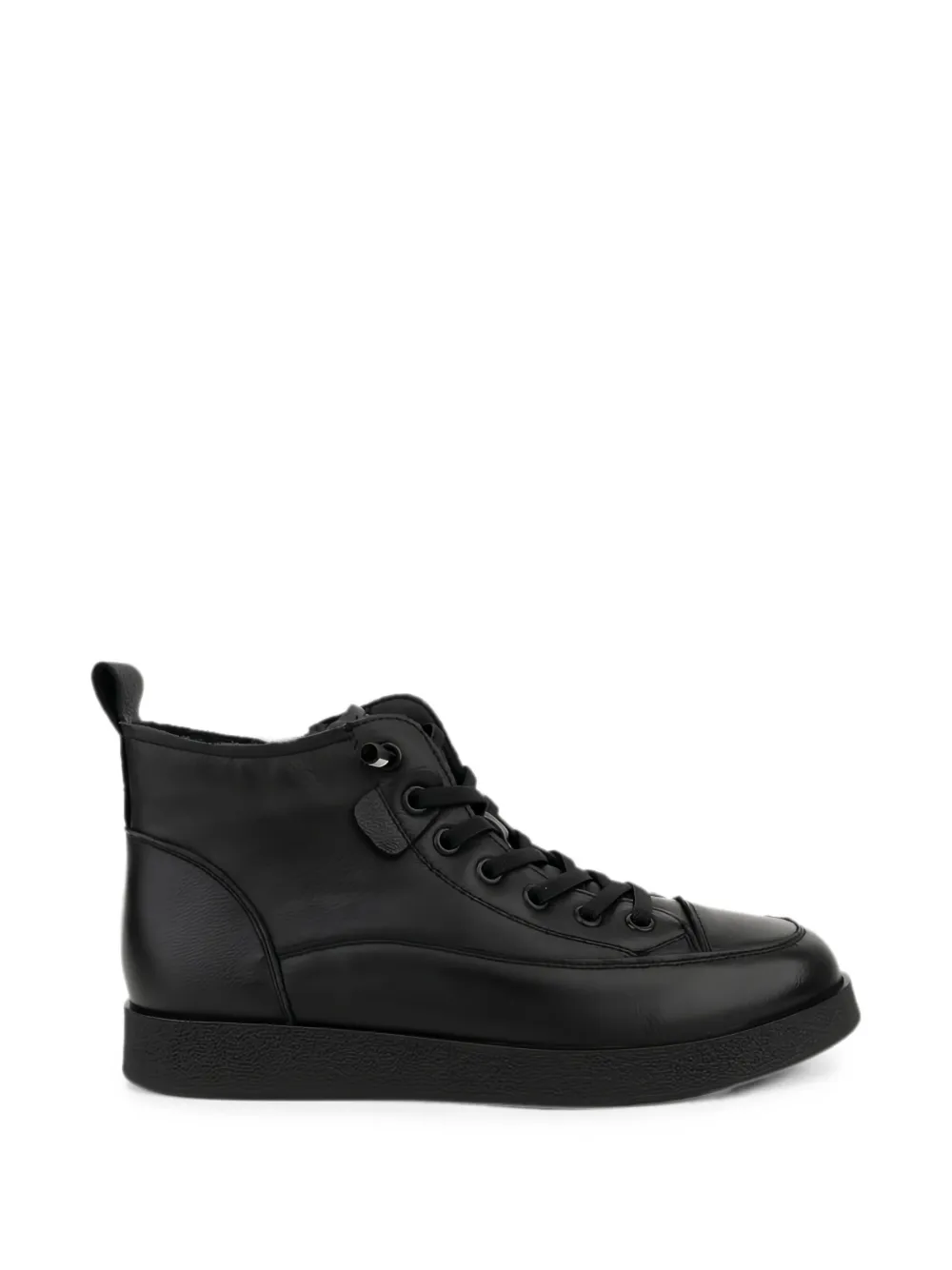 Linda Baumann High-top Lace-up Sneakers In Black
