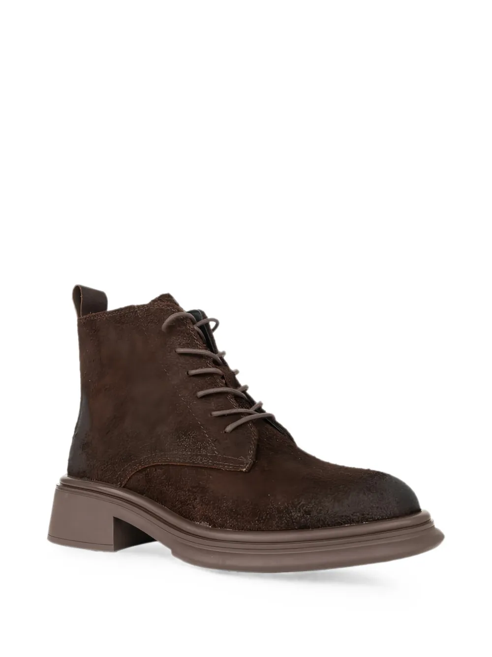 LINDA BAUMANN lace-up suede ankle boots Bruin