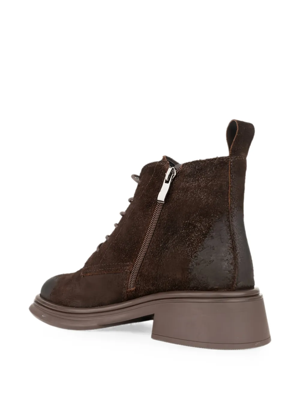 LINDA BAUMANN lace-up suede ankle boots Bruin