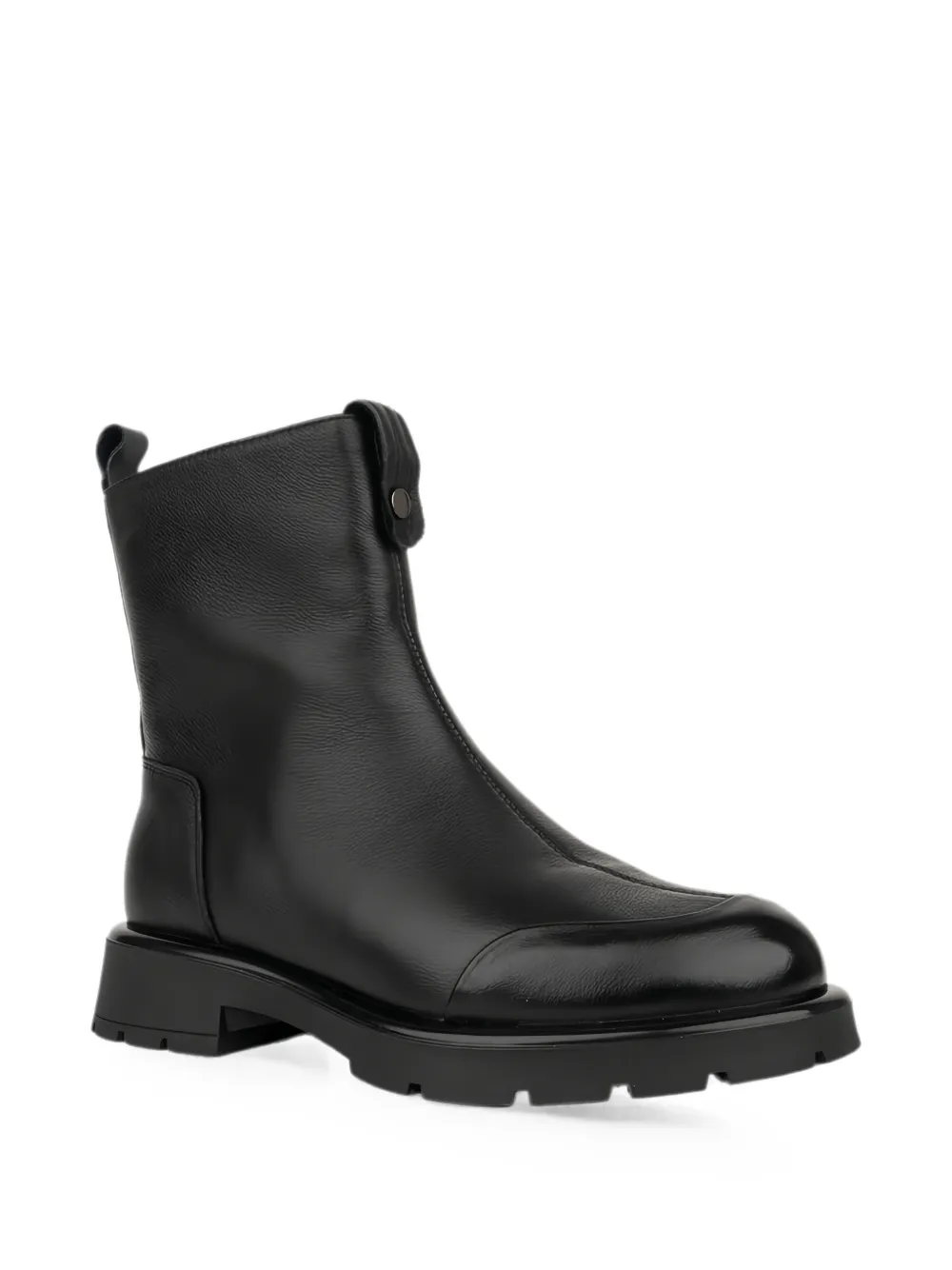 LINDA BAUMANN zip-up ankle boots Zwart
