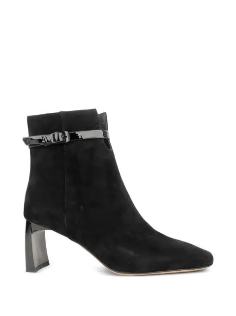 LINDA BAUMANN buckle-strap square-toe ankle boots