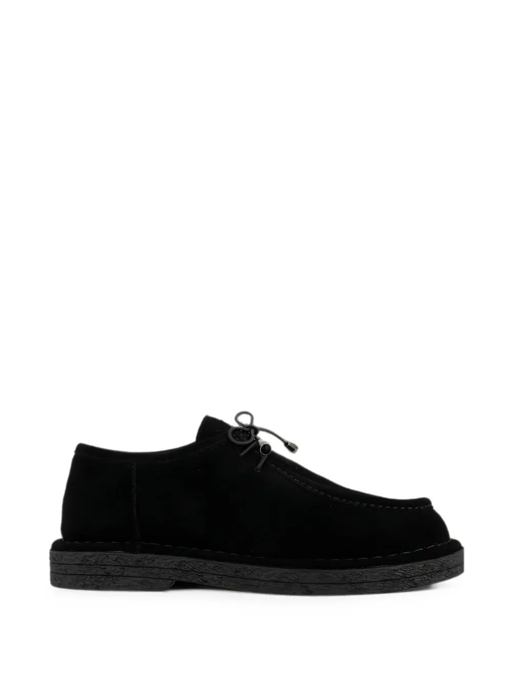 LINDA BAUMANN suede lace-up loafers Zwart
