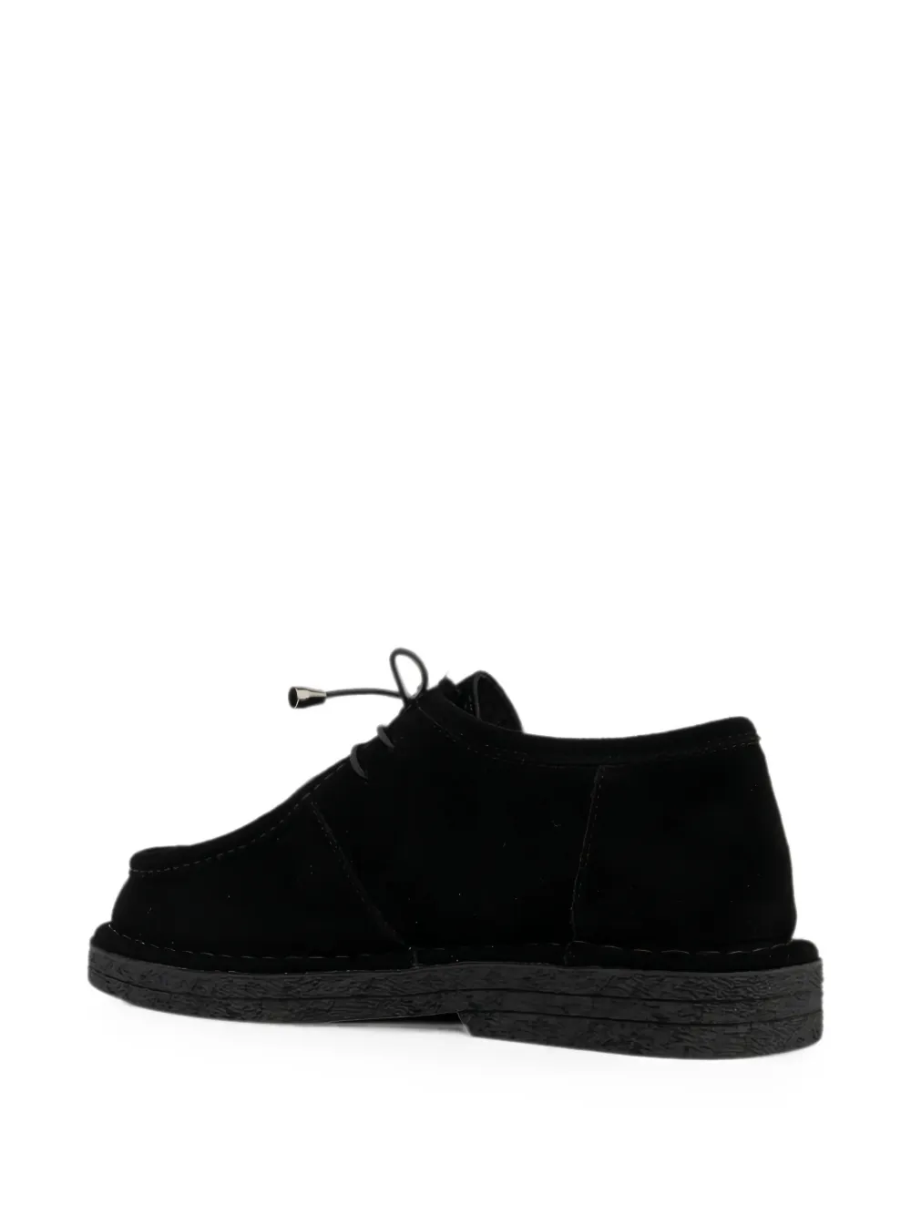 LINDA BAUMANN suede lace-up loafers Zwart