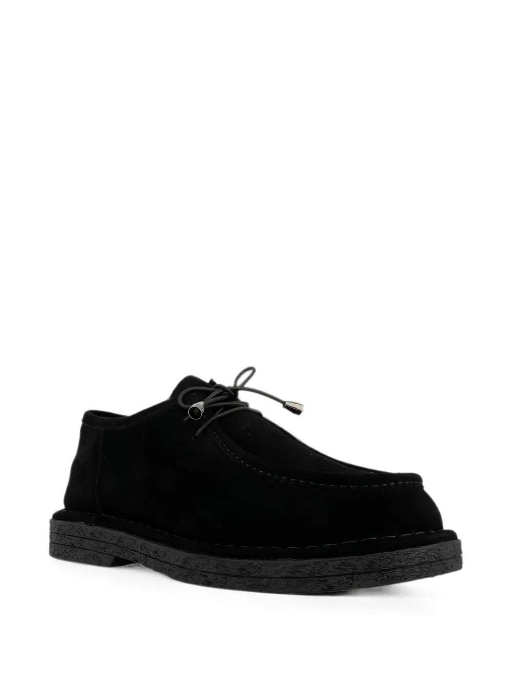 LINDA BAUMANN suede lace-up loafers Zwart
