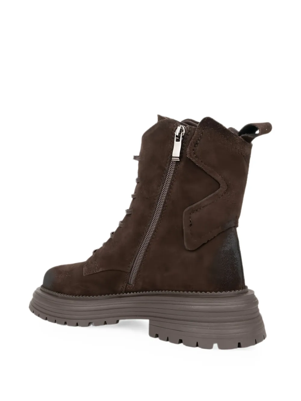 LINDA BAUMANN lace-up suede ankle boots Bruin
