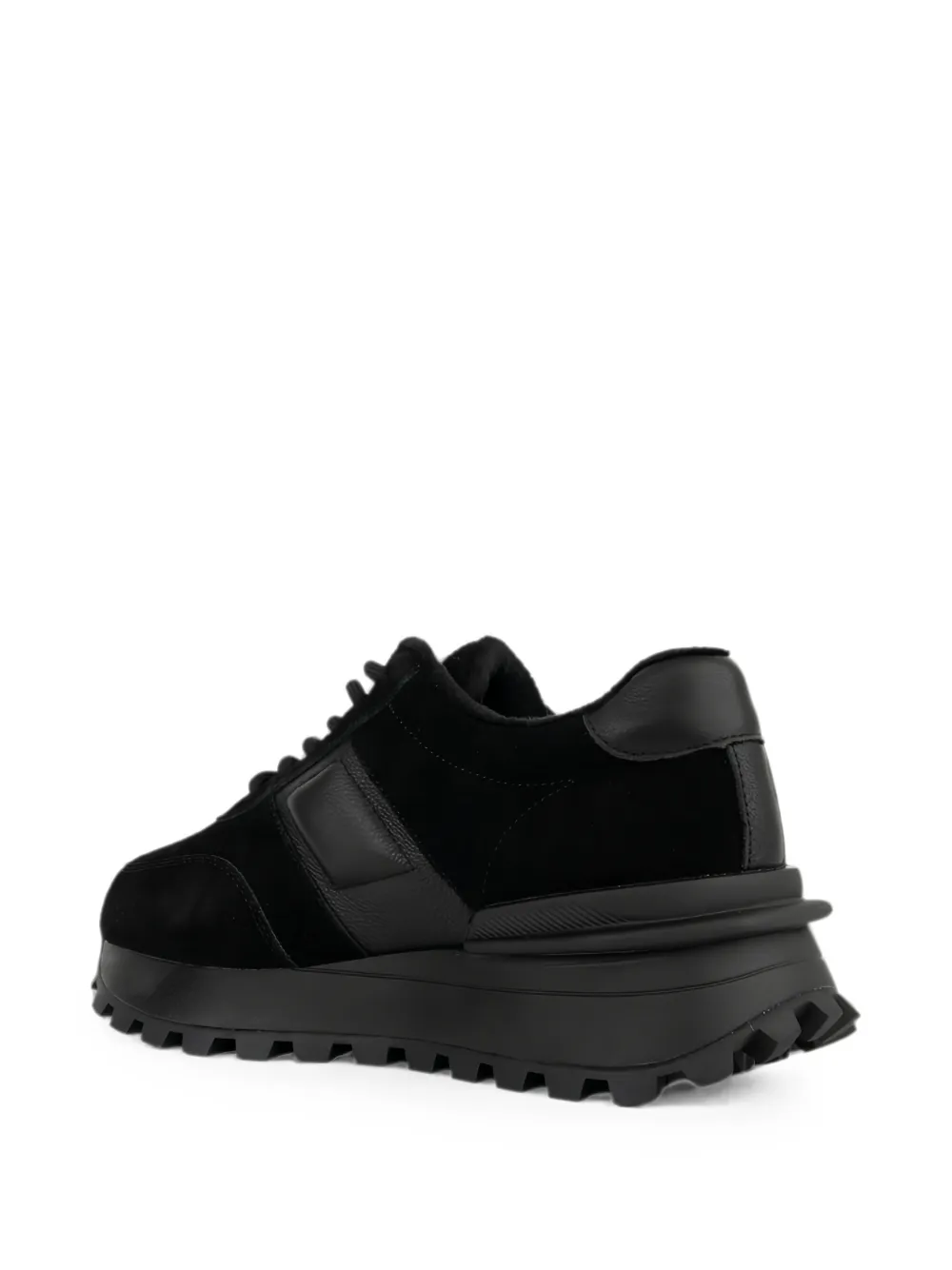 LINDA BAUMANN panelled chunky sneakers Zwart