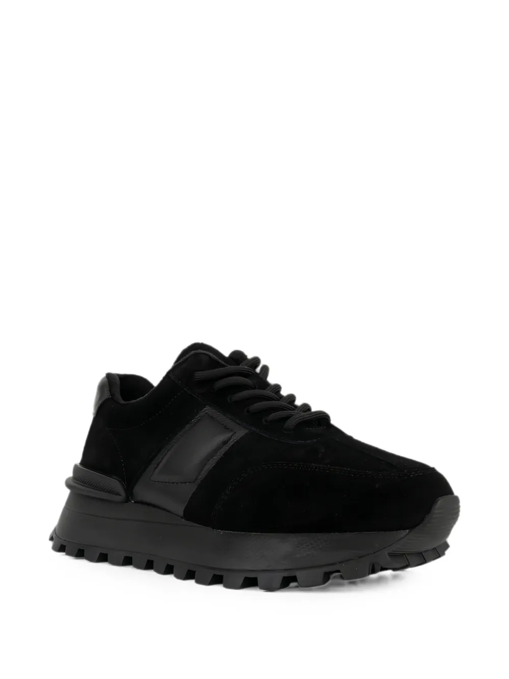 LINDA BAUMANN panelled chunky sneakers Zwart