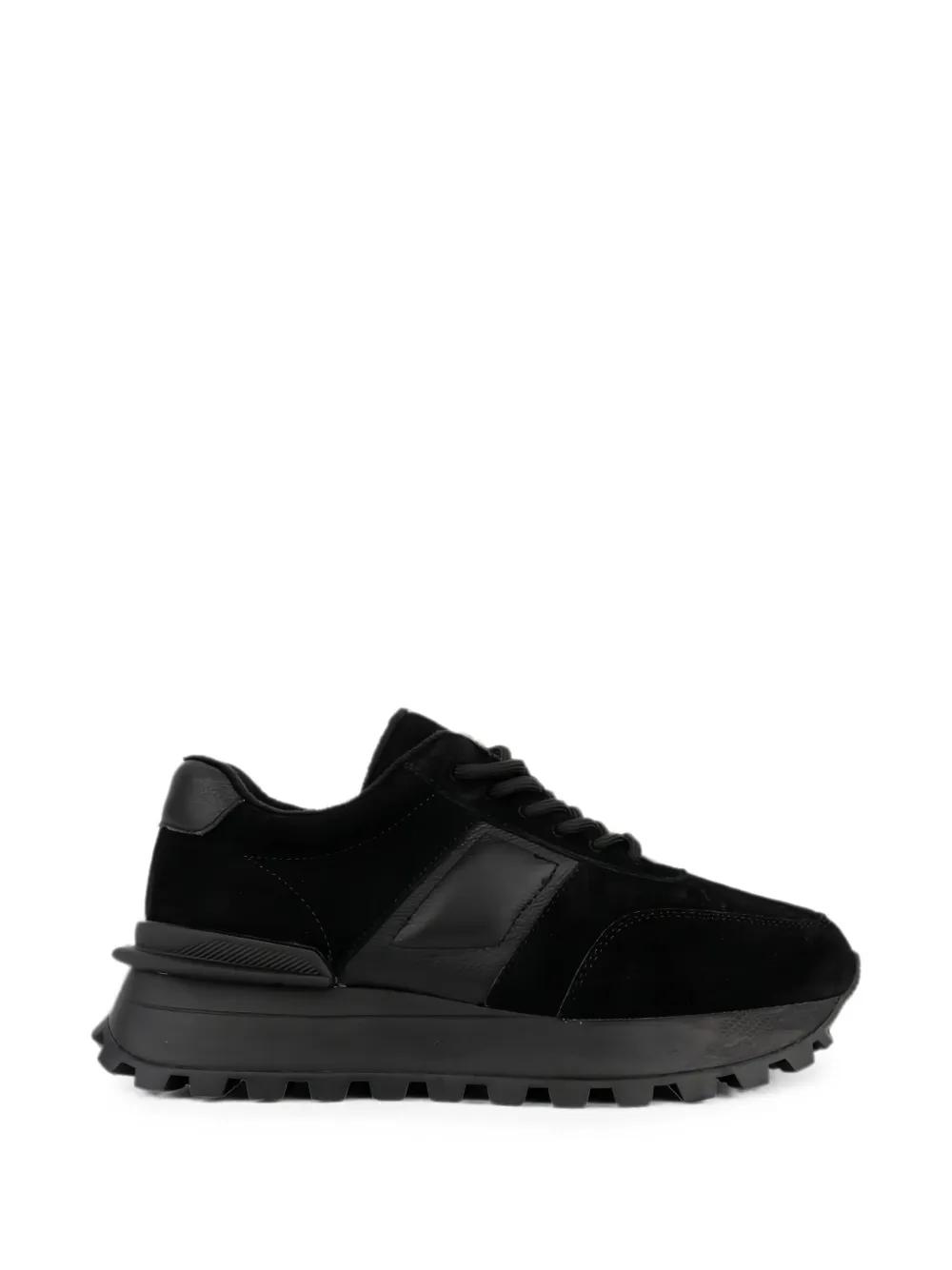 LINDA BAUMANN panelled chunky sneakers Zwart