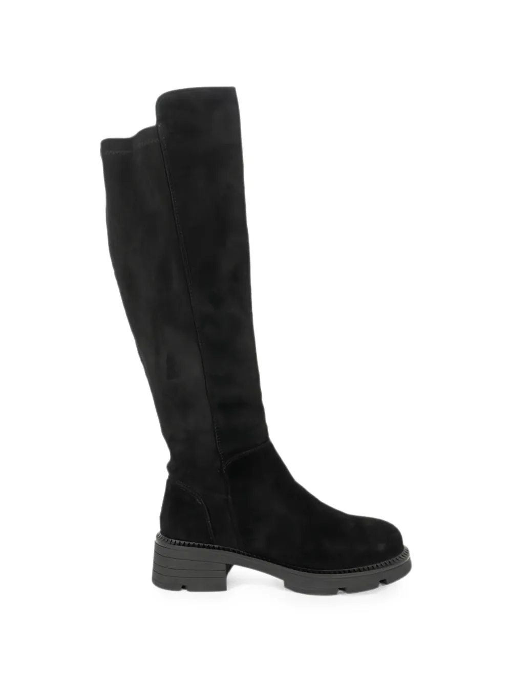 LINDA BAUMANN knee-high lug-sole boots Zwart