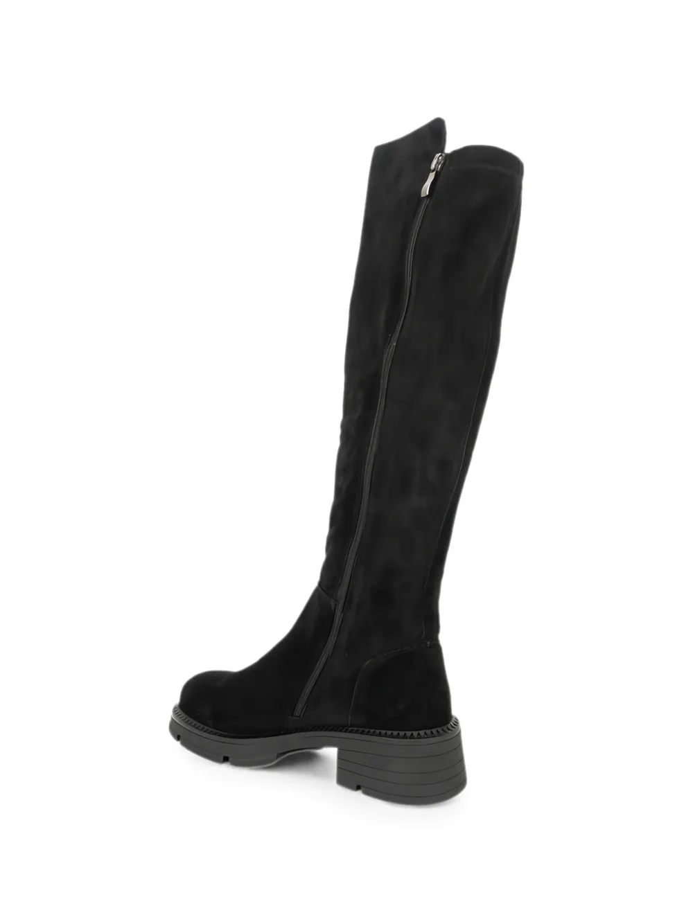 LINDA BAUMANN knee-high lug-sole boots Zwart