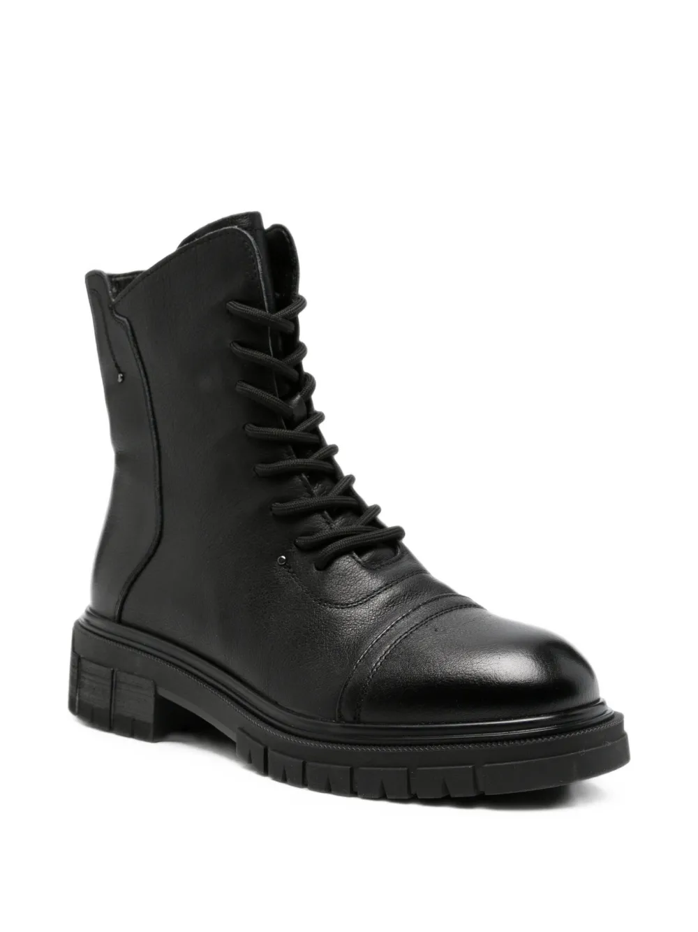 LINDA BAUMANN lace-up lug-sole boots Zwart