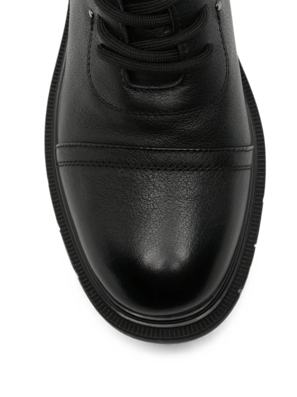 LINDA BAUMANN lace-up lug-sole boots Zwart