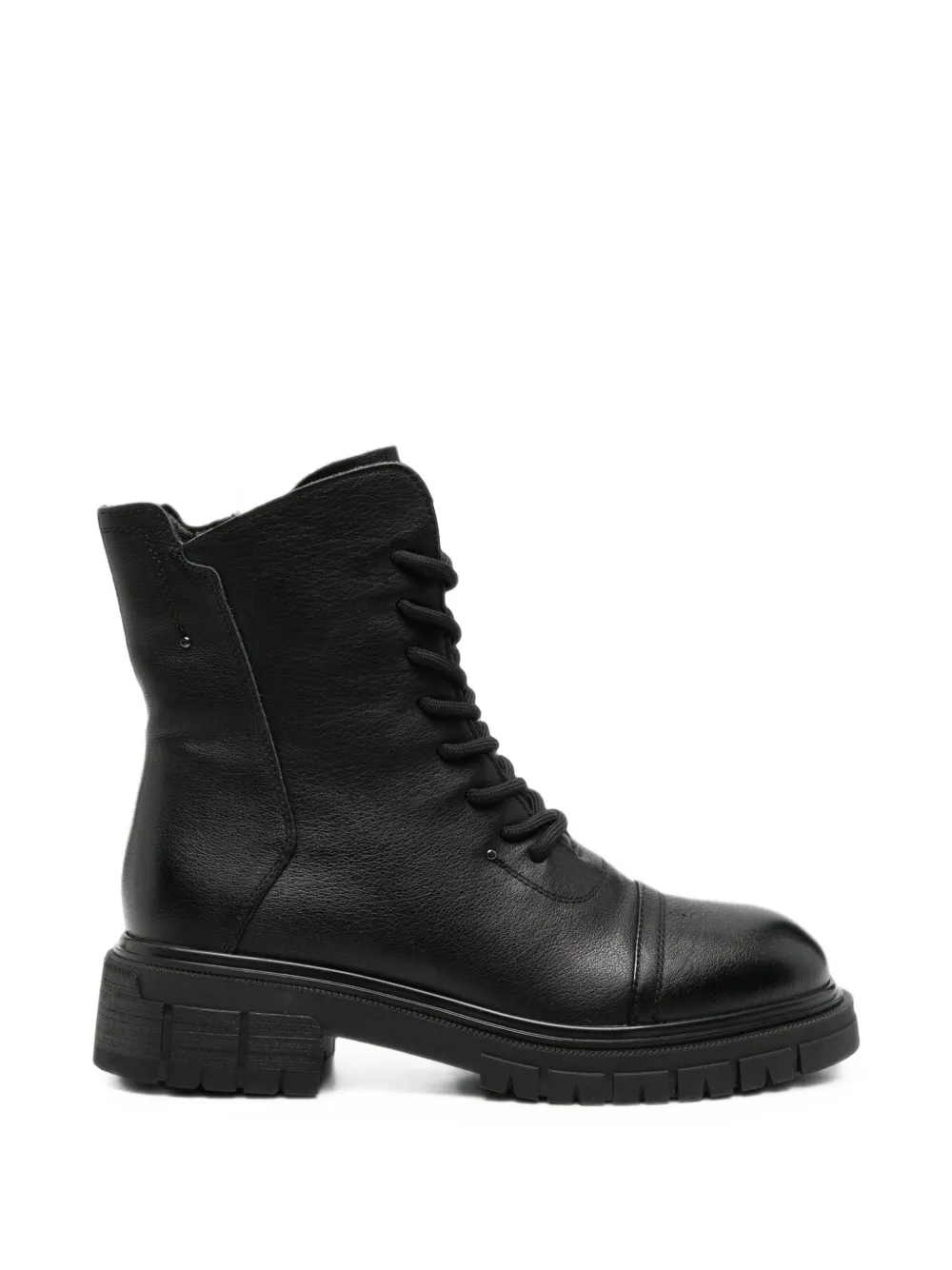 LINDA BAUMANN lace-up lug-sole boots Zwart
