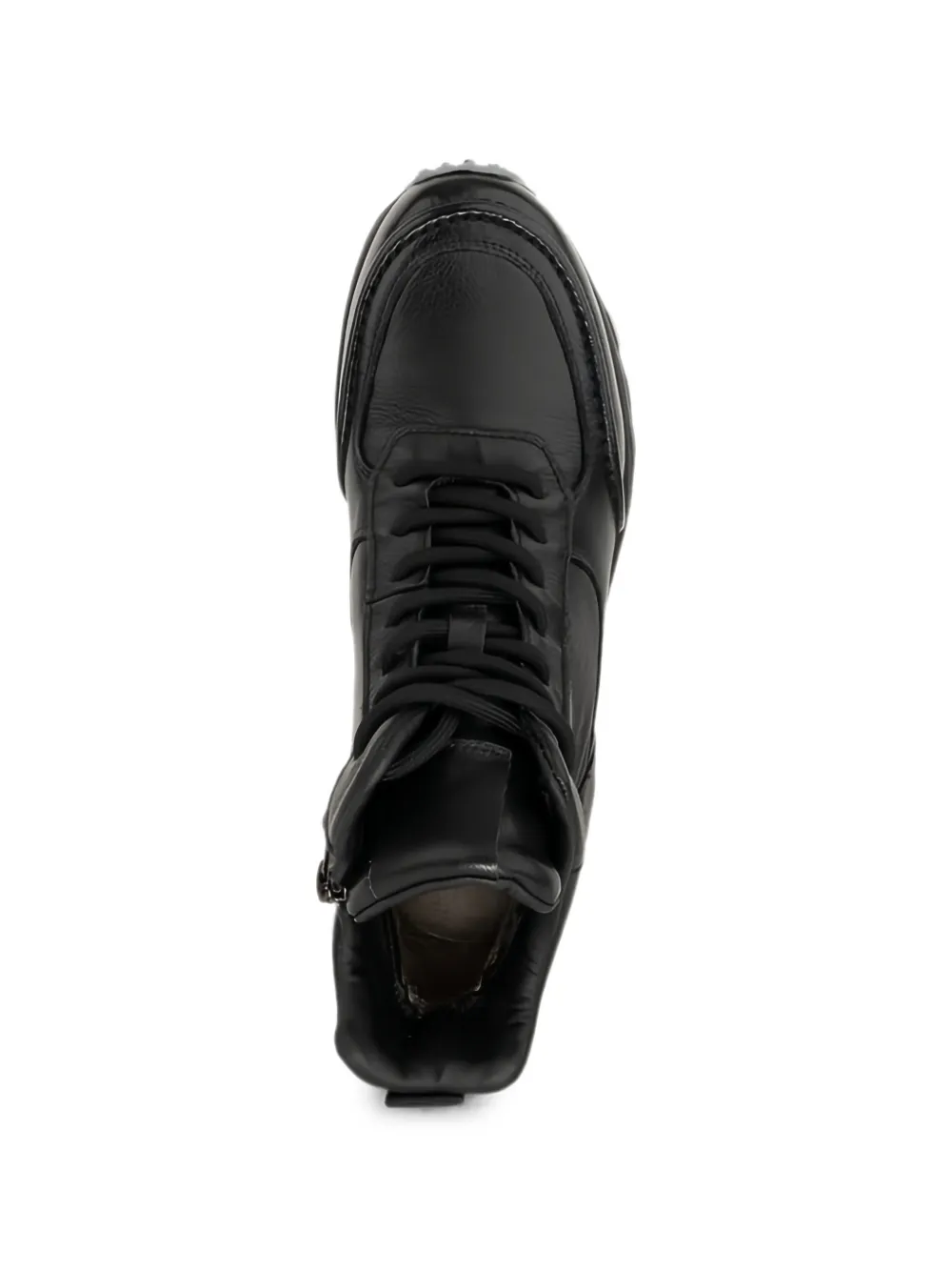 LINDA BAUMANN lace-up side-zip sneakers Zwart