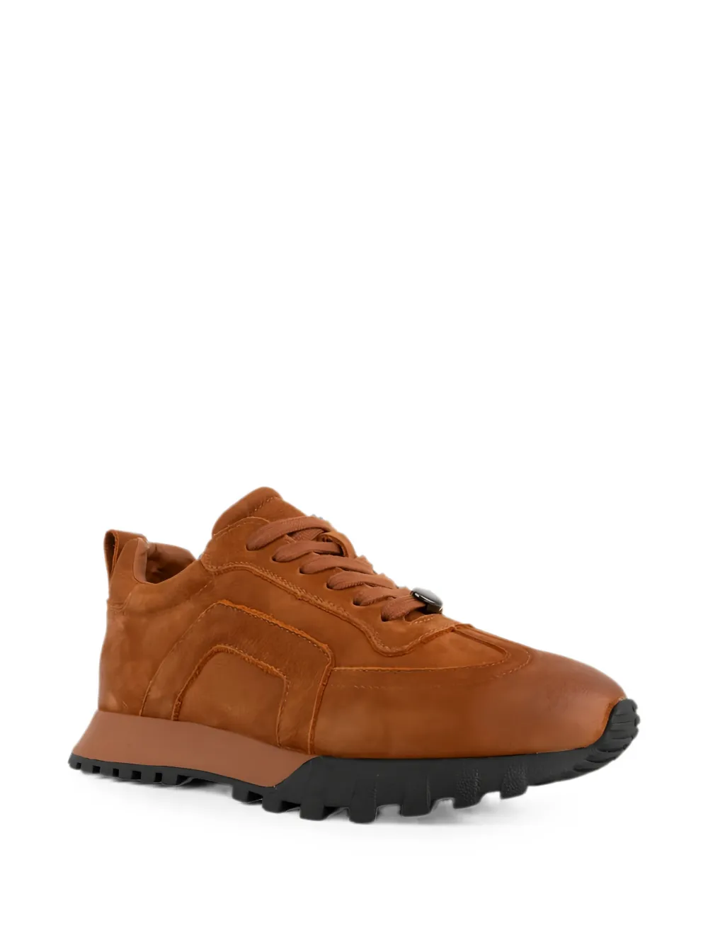 LINDA BAUMANN panelled leather sneakers Bruin