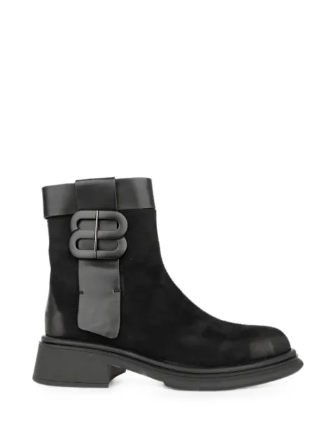 LINDA BAUMANN buckle-detail panelled ankle boots