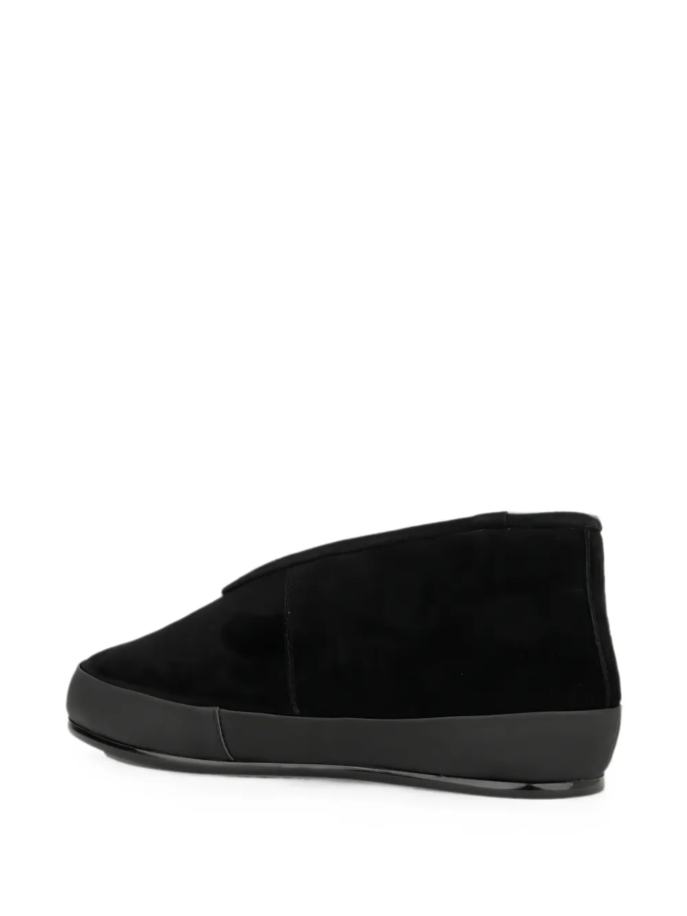 LINDA BAUMANN suede slip-on loafers Zwart