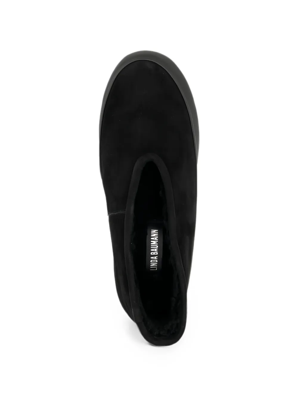 LINDA BAUMANN suede slip-on loafers Zwart