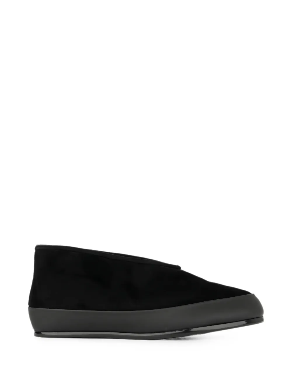 LINDA BAUMANN suede slip-on loafers - Nero