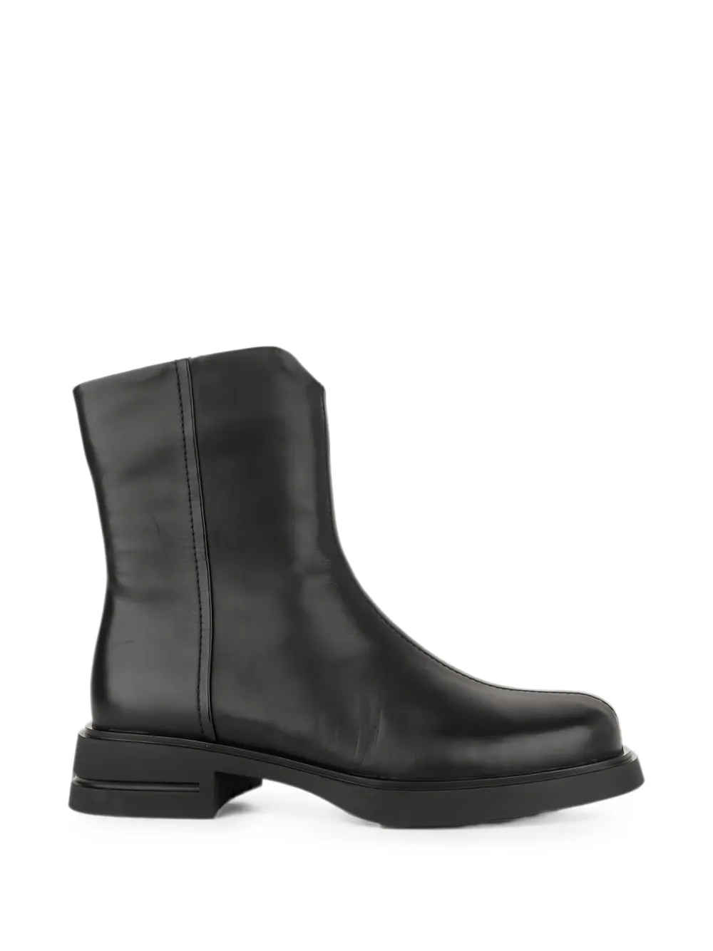LINDA BAUMANN side-zip leather boots
