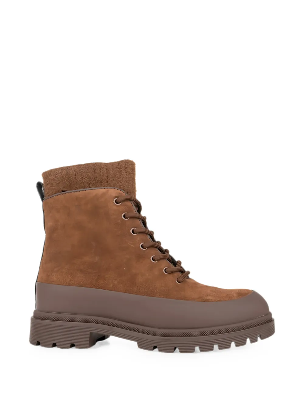 LINDA BAUMANN lace-up suede ankle boots Bruin