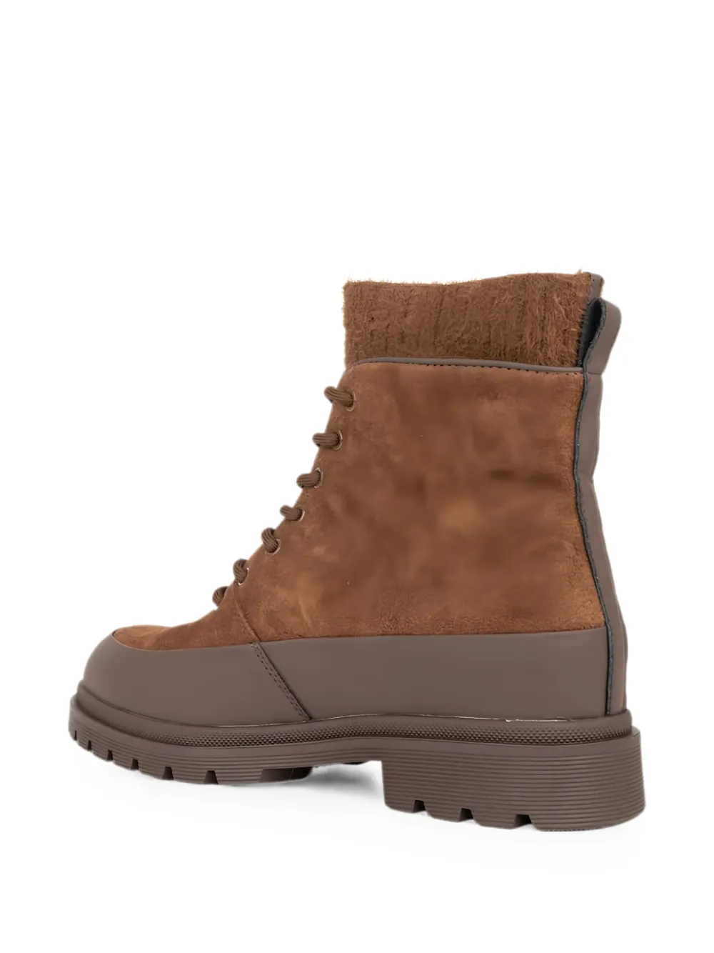 LINDA BAUMANN lace-up suede ankle boots Bruin