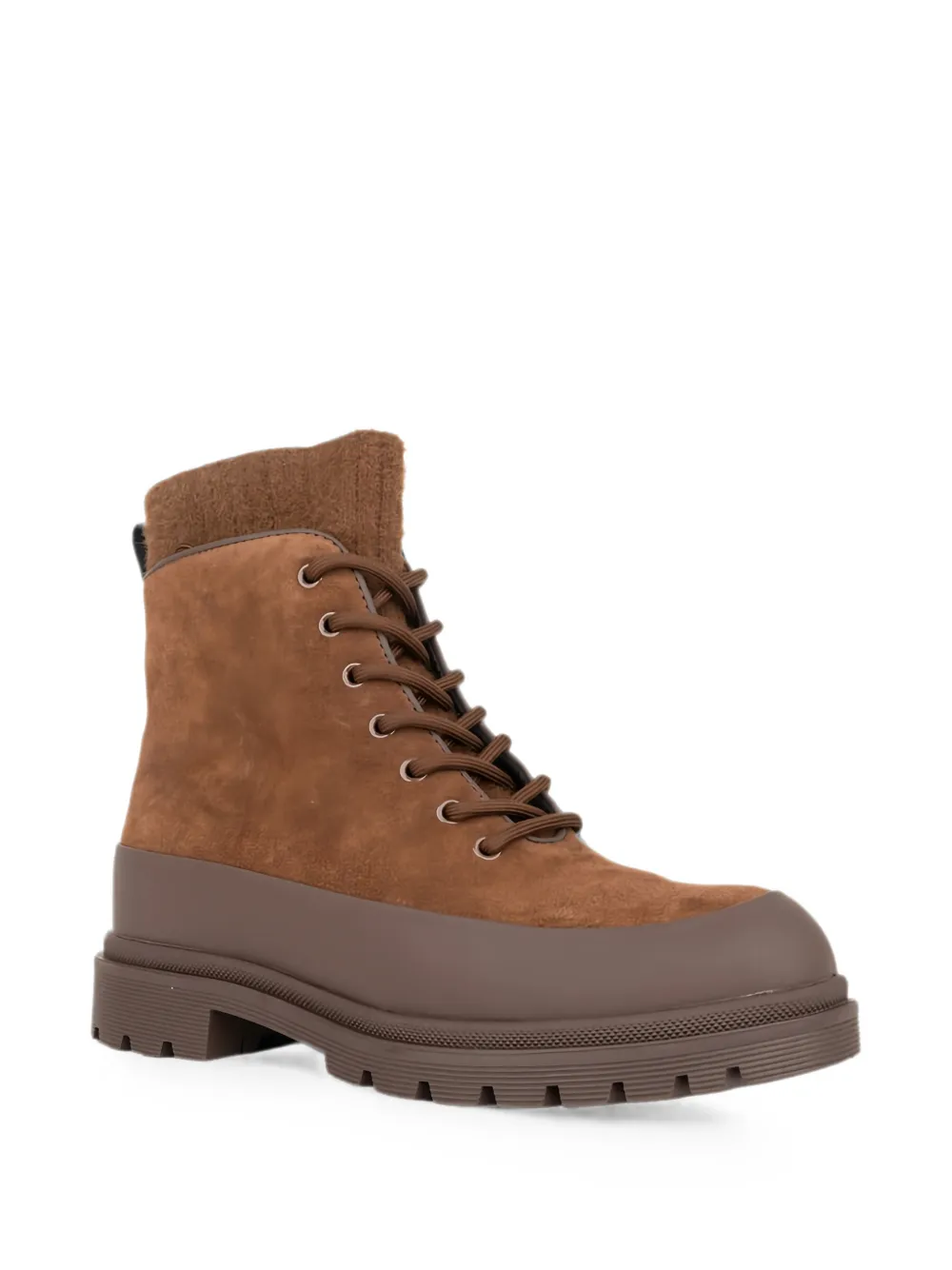 LINDA BAUMANN lace-up suede ankle boots Bruin