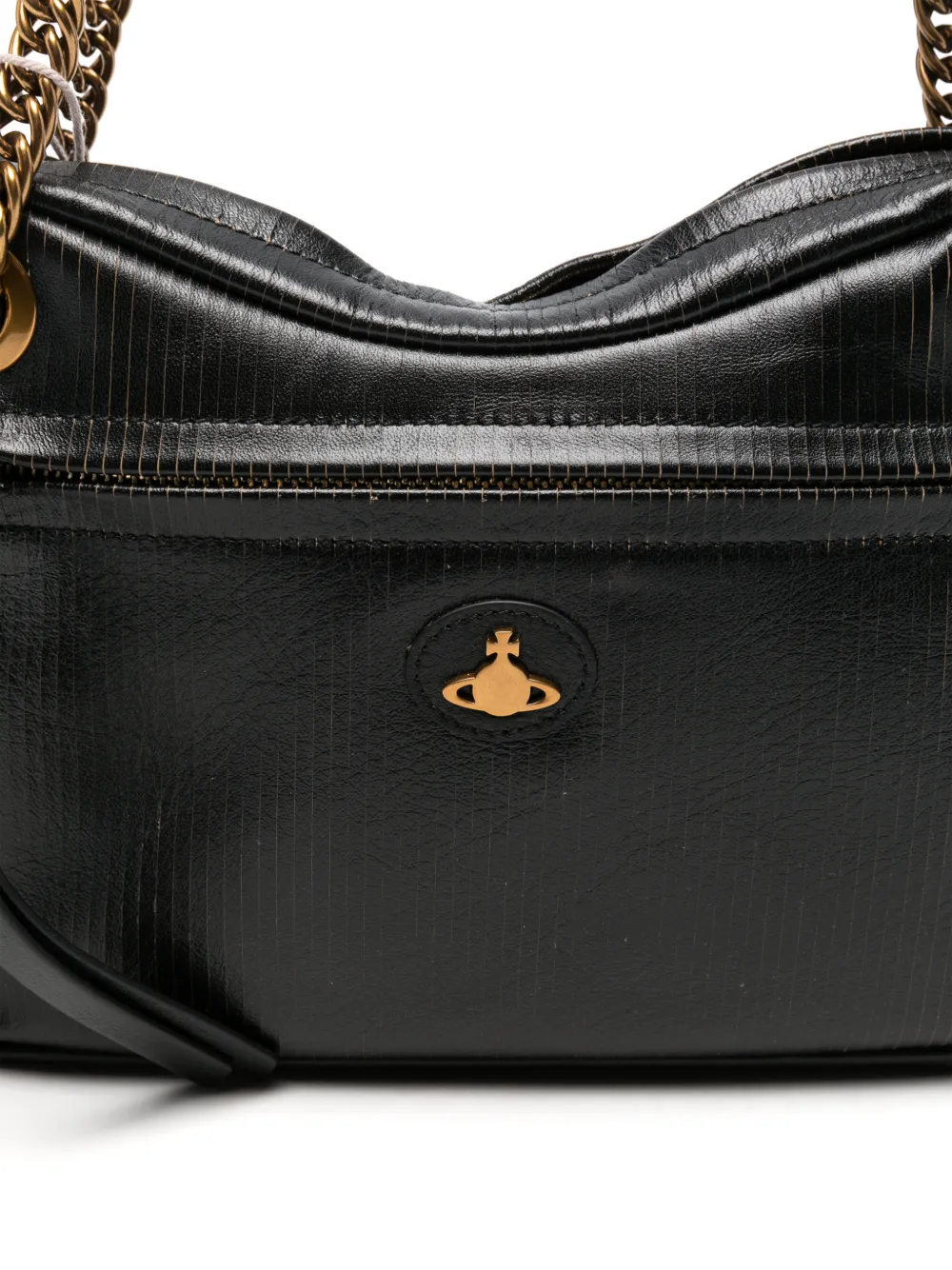 Vivienne Westwood Medium Dolce shopper met kettingband en Orb-plakkaat Zwart
