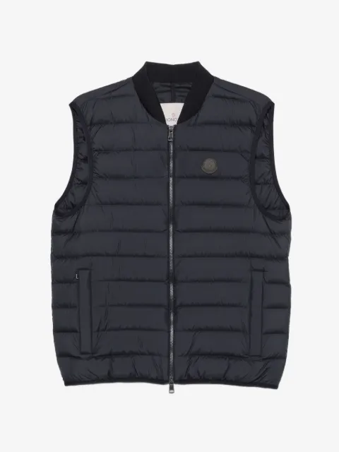 Moncler chaleco capitonado con parche del logo