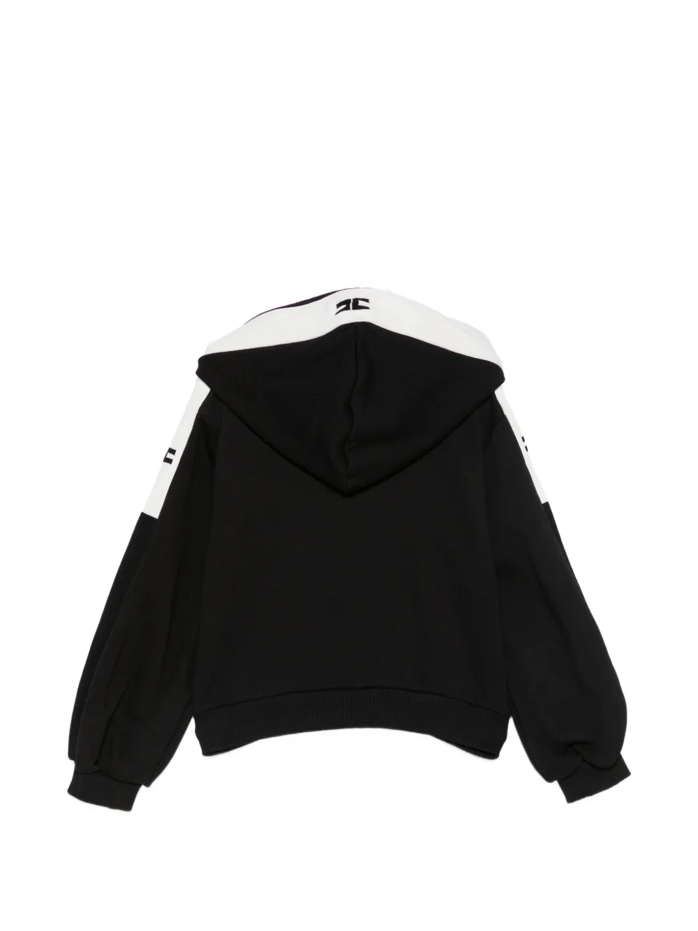 Elisabetta Franchi La Mia Bambina Hoodie met logoprint en rits Zwart