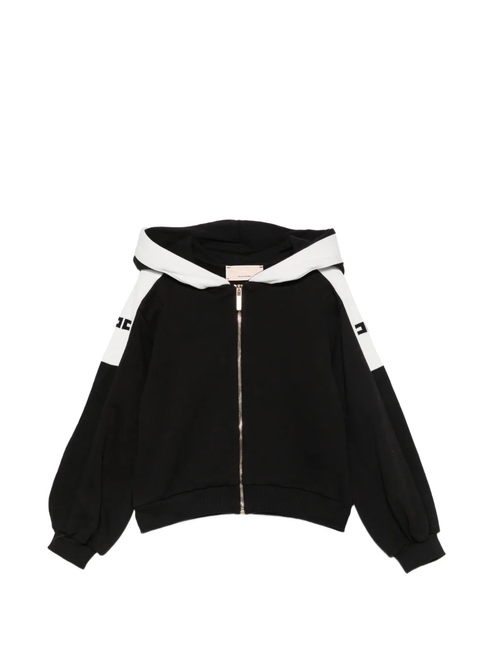 Elisabetta Franchi La Mia Bambina logo-print zip-up hoodie - Nero