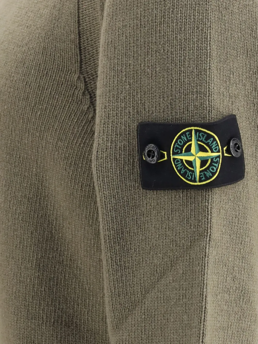 Stone Island 5100072 lamswollen trui Groen