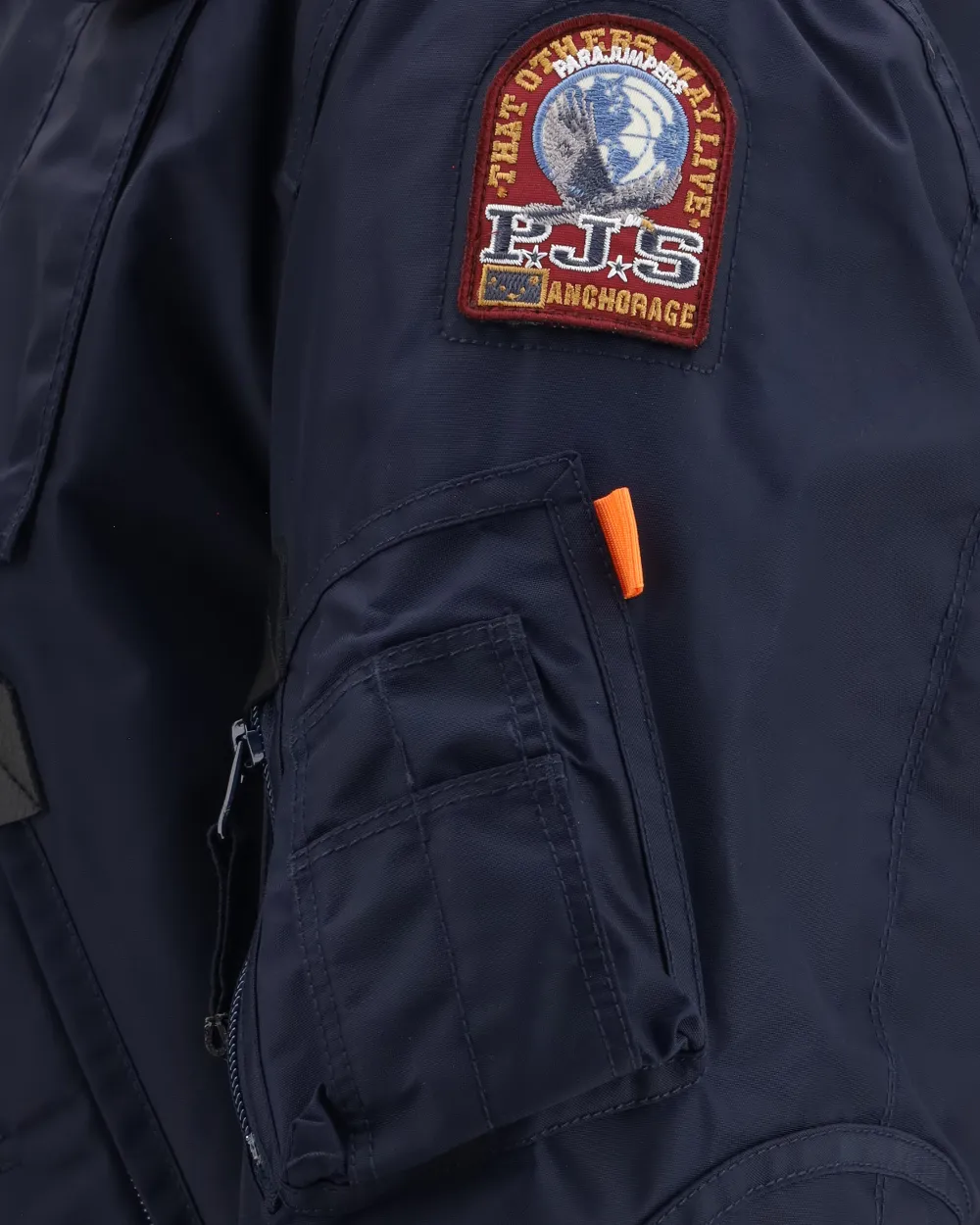 Parajumpers Blue Polyamide Bomber In Multi