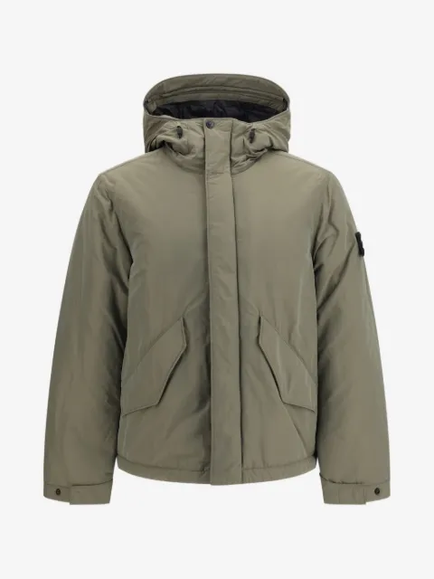 Stone Island Kapuzenjacke mit Logo-Patch