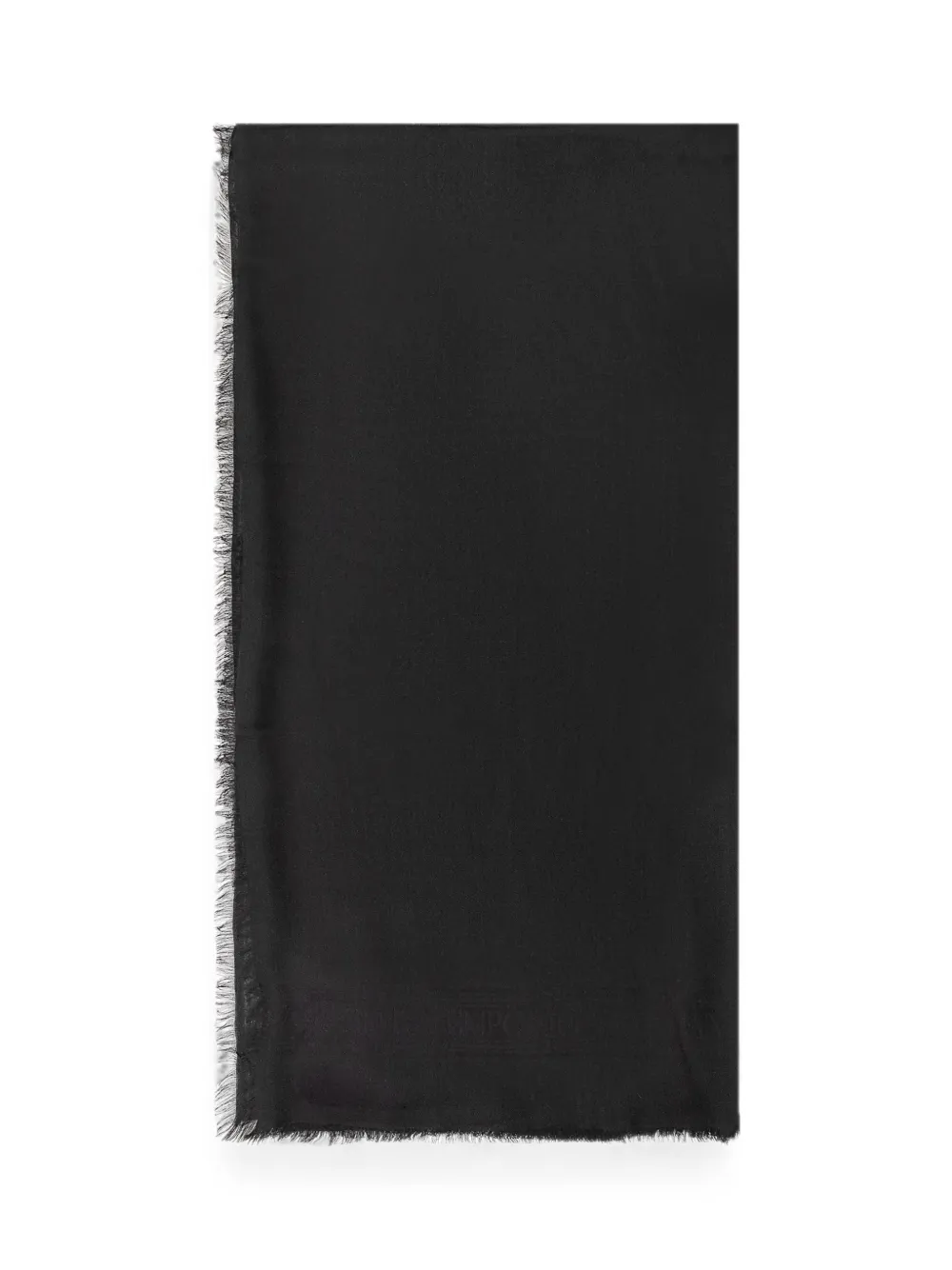 Emporio Armani Sjaal van modalblend met logo-jacquard Zwart