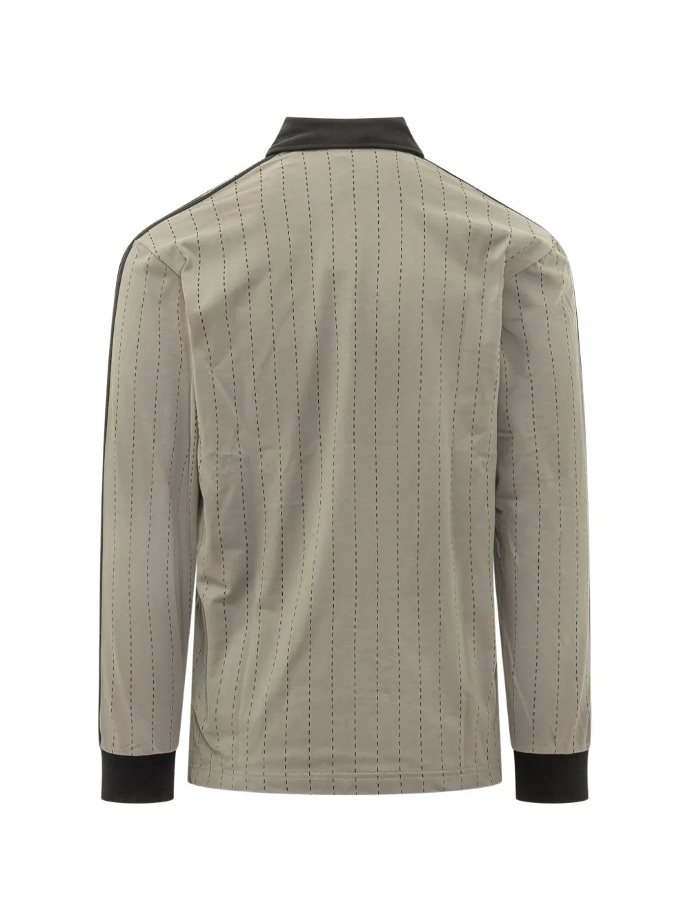 adidas pinstripe long-sleeve polo shirt Beige