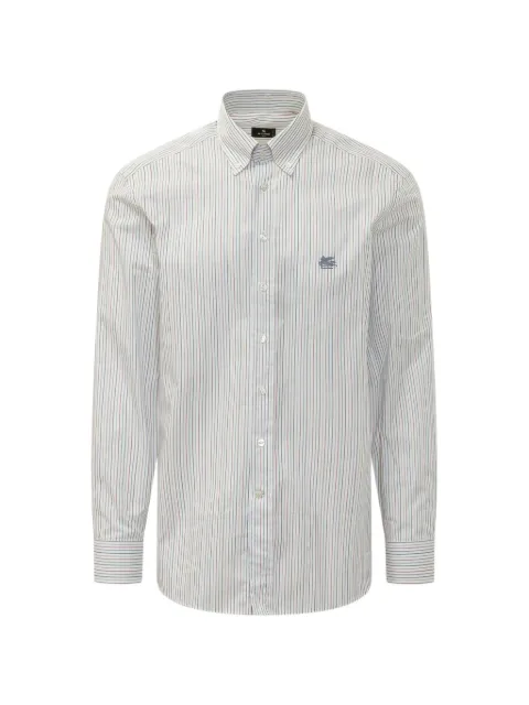 ETRO Roma logo-embroidered striped shirt