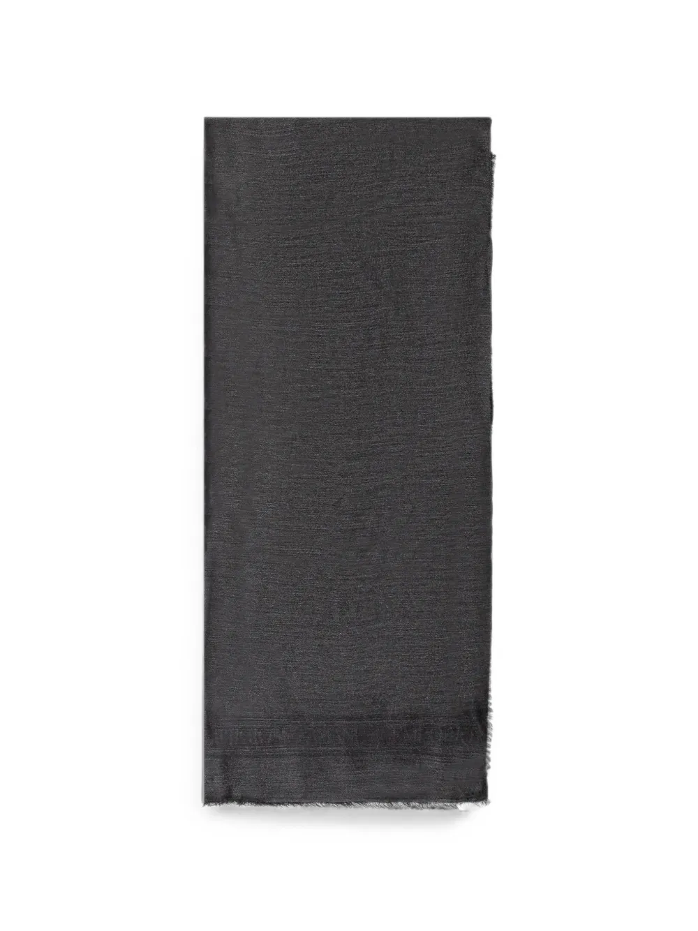 Emporio Armani logo-jacquard frayed scarf - Grau