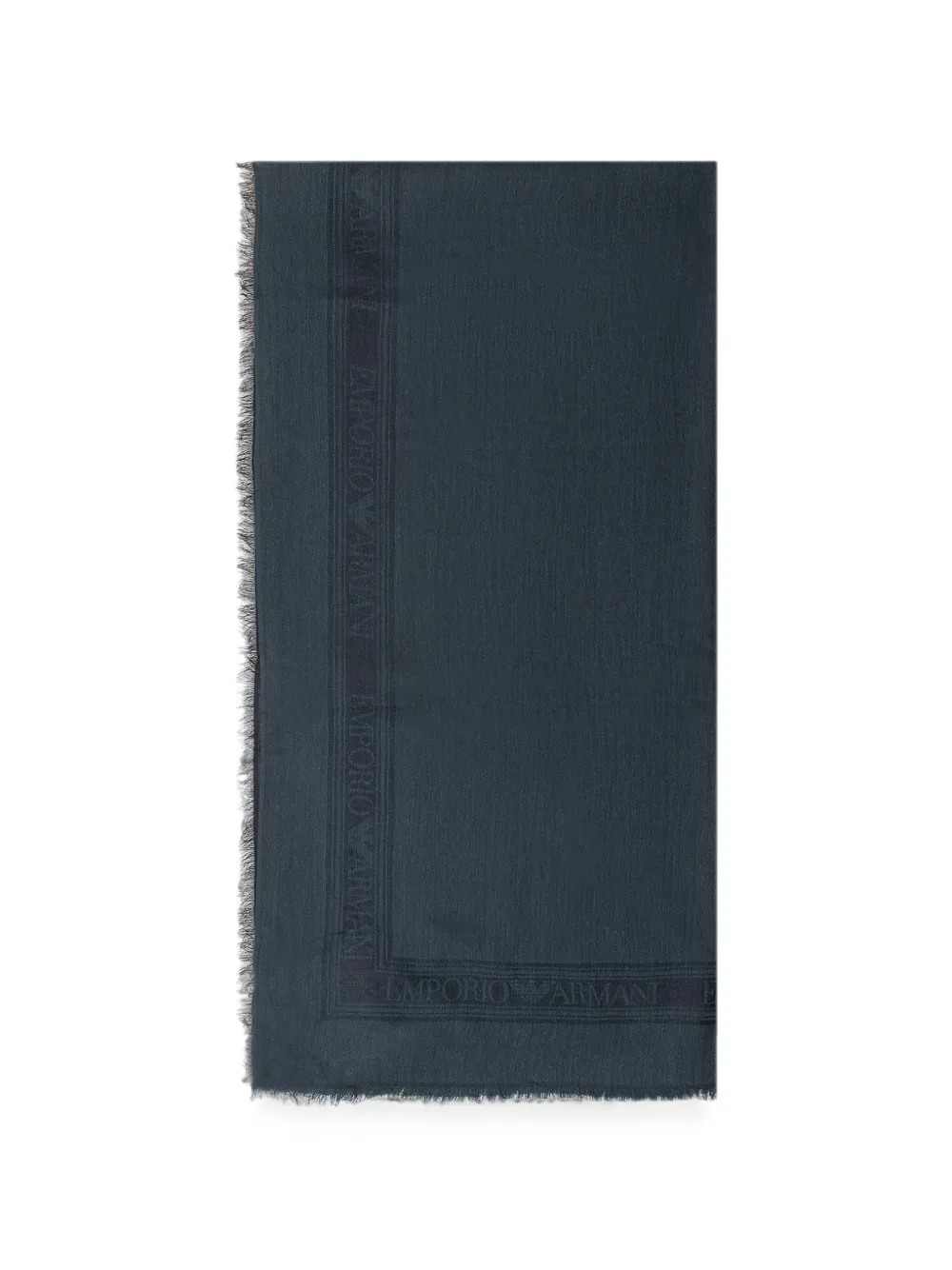 Emporio Armani modal-blend scarf with jacquard logo Signature Capsule - Grün
