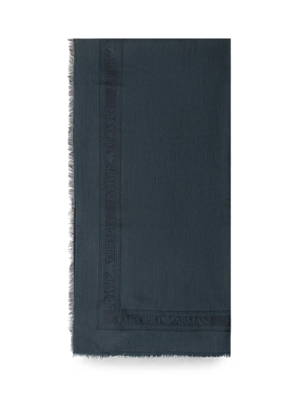 Emporio Armani Sjaal van modalblend met logo-jacquard Groen