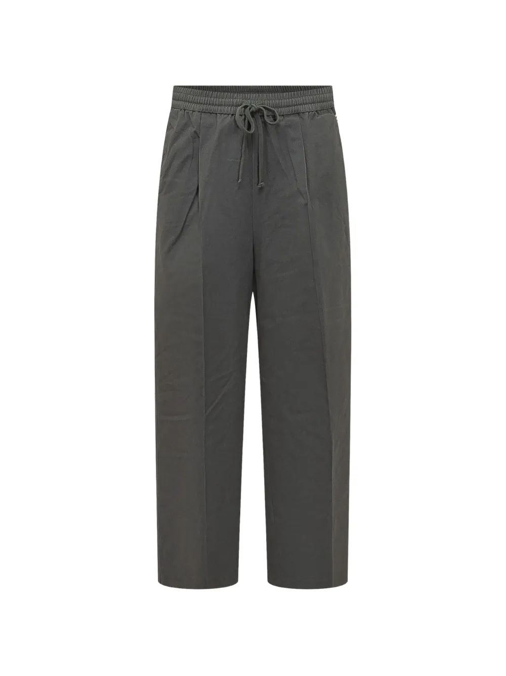FEAR OF GOD ESSENTIALS cotton twill pleat front drawstring pants - Grigio