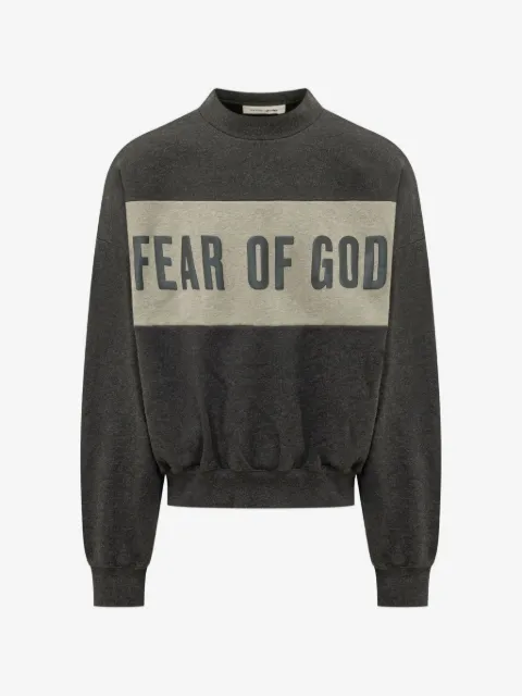 FEAR OF GOD ESSENTIALS cropped relaxed panelled sweatshirt