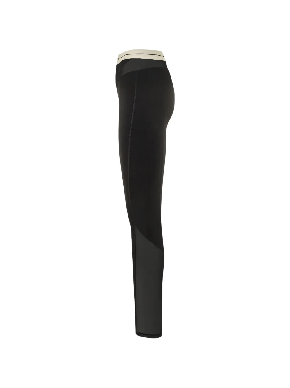 Palm Angels Legging met mesh vlak en logoband Zwart